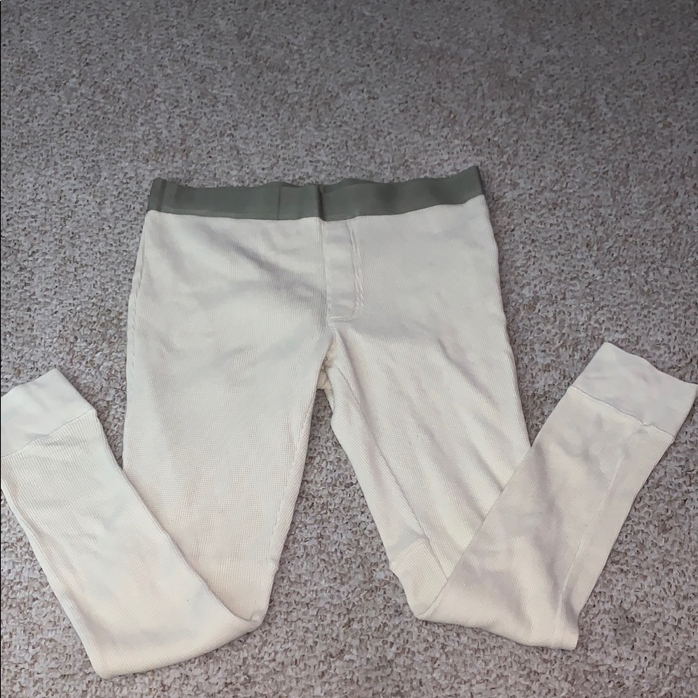 Fear of God Cream and Green Pajama thermal Pants Stretchy Comfort